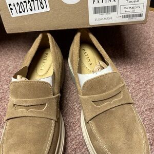 Patina leather loafers size 10